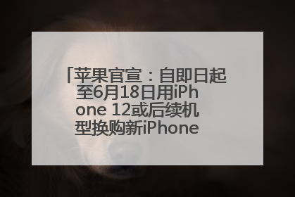 苹果官宣：自即日起至6月18日用iPhone 12或后续机型换购新iPhone，可享额外折抵优惠
