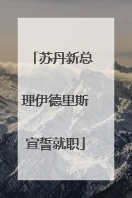 苏丹新总理伊德里斯宣誓就职