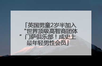 英国男童2岁半加入“世界顶级高智商团体”门萨俱乐部！成史上最年轻男性会员
