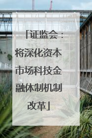 证监会：将深化资本市场科技金融体制机制改革