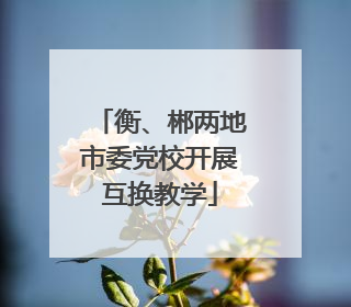 衡、郴两地市委党校开展互换教学