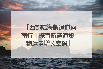 西部陆海新通道向南行丨探寻新通道货物运量增长密码