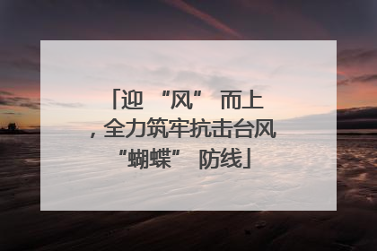 迎 “风” 而上，全力筑牢抗击台风 “蝴蝶” 防线
