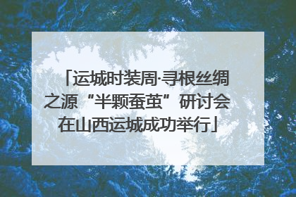 运城时装周·寻根丝绸之源“半颗蚕茧”研讨会在山西运城成功举行