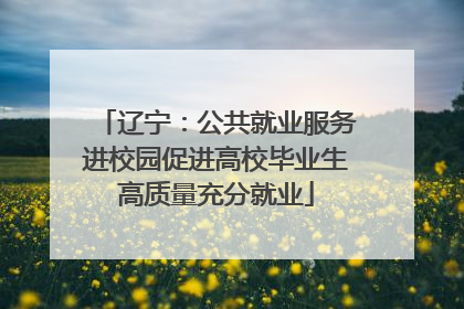 辽宁：公共就业服务进校园促进高校毕业生高质量充分就业