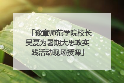 豫章师范学院校长吴磊为暑期大思政实践活动现场授课