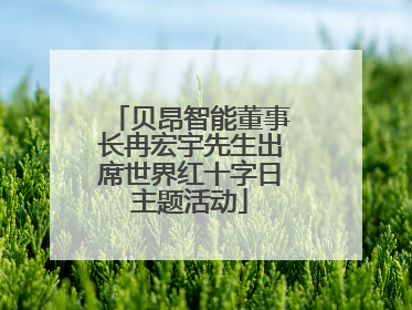 贝昂智能董事长冉宏宇先生出席世界红十字日主题活动