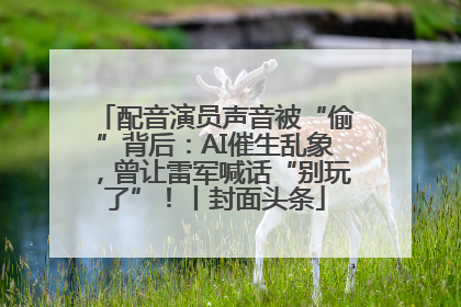 配音演员声音被“偷”背后：AI催生乱象，曾让雷军喊话“别玩了”！丨封面头条
