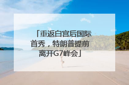 重返白宫后国际首秀，特朗普提前离开G7峰会