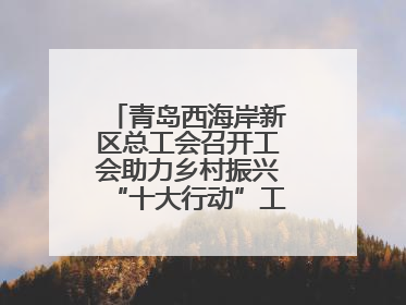 青岛西海岸新区总工会召开工会助力乡村振兴“十大行动”工作推进会议