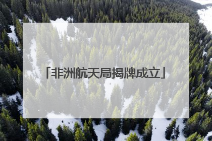 非洲航天局揭牌成立