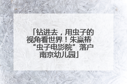 钻进去，用虫子的视角看世界！朱赢椿“虫子电影院”落户南京幼儿园