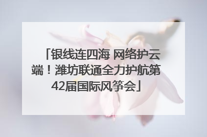 银线连四海 网络护云端！潍坊联通全力护航第42届国际风筝会