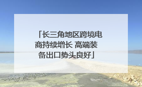 长三角地区跨境电商持续增长 高端装备出口势头良好