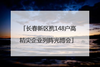 长春新区携148户高精尖企业列阵光博会