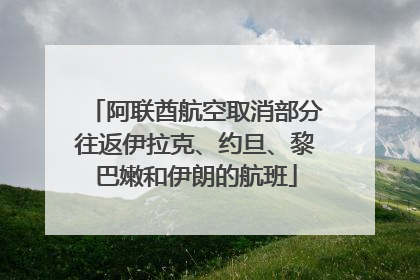 阿联酋航空取消部分往返伊拉克、约旦、黎巴嫩和伊朗的航班