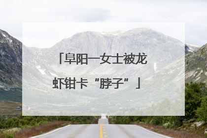 阜阳一女士被龙虾钳卡“脖子”
