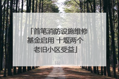 首笔消防设施维修基金启用 十堰两个老旧小区受益