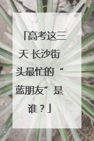 高考这三天 长沙街头最忙的“蓝朋友”是谁？