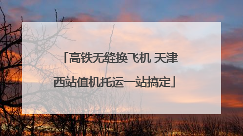 高铁无缝换飞机 天津西站值机托运一站搞定