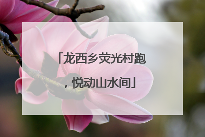 龙西乡荧光村跑，悦动山水间