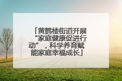 黄鹤楼街道开展“家庭健康促进行动”，科学养育赋能家庭幸福成长