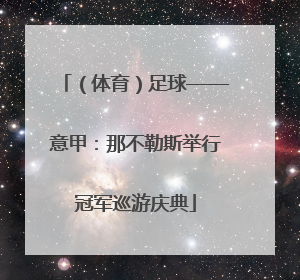 （体育）足球——意甲：那不勒斯举行冠军巡游庆典