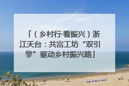 （乡村行·看振兴）浙江天台：共富工坊“双引擎”驱动乡村振兴路