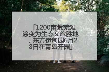 1200亩荒芜滩涂变为生态文旅胜地，东方伊甸园6月28日在青岛开园