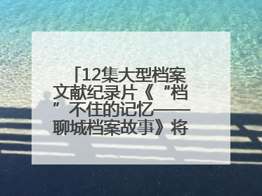 12集大型档案文献纪录片《“档”不住的记忆——聊城档案故事》将于近期播出