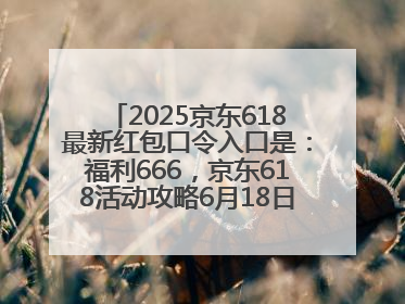 2025京东618最新红包口令入口是：福利666，京东618活动攻略6月18日下单最优惠
