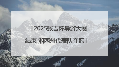 2025张吉怀导游大赛结束 湘西州代表队夺冠