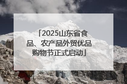 2025山东省食品、农产品外贸优品购物节正式启动