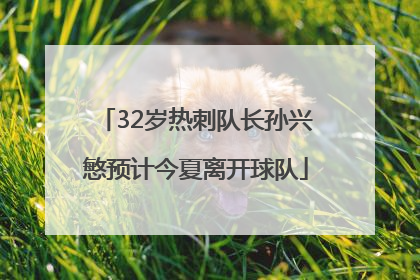 32岁热刺队长孙兴慜预计今夏离开球队