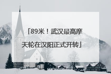 89米！武汉最高摩天轮在汉阳正式开转