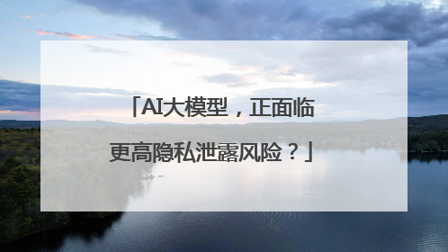 AI大模型，正面临更高隐私泄露风险？
