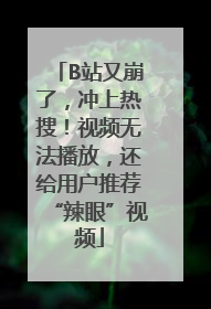B站又崩了，冲上热搜！视频无法播放，还给用户推荐“辣眼”视频